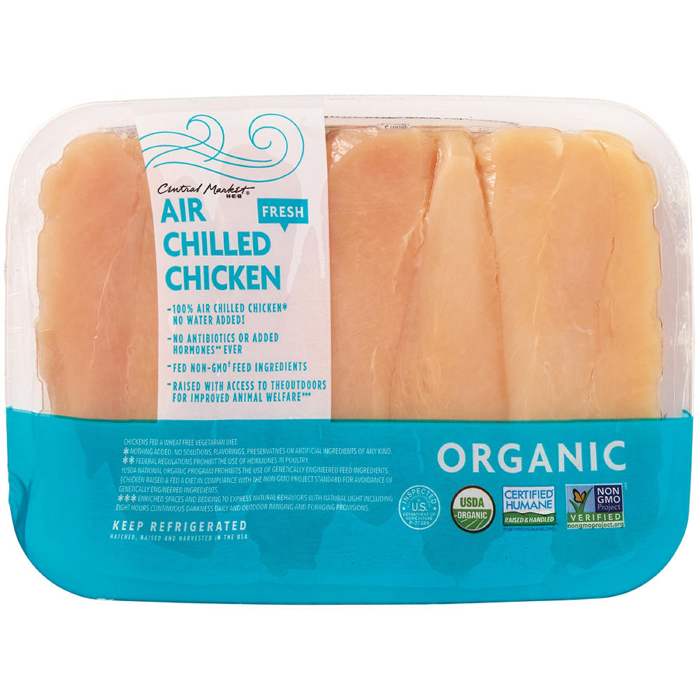 Central Market Organic Air-Chilled Chicken Breast Tenders, Avg. 1.14 lbs