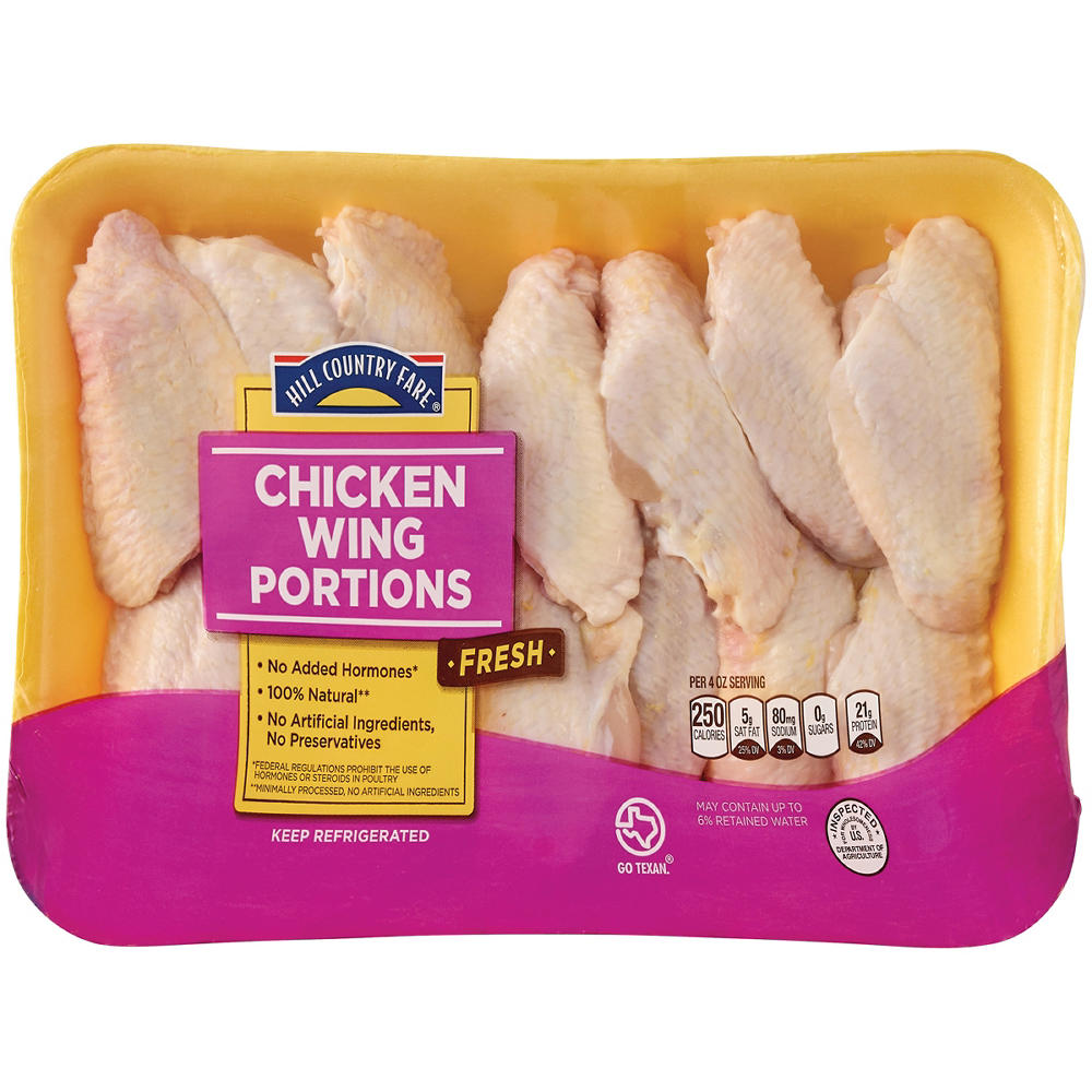 Hill Country Fare Chicken Wing Portions, Avg. 1.81 lbs