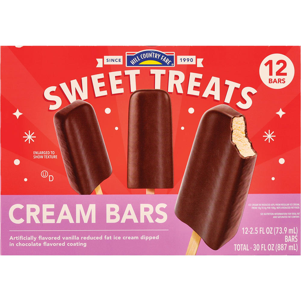 Hill Country Fare Sweet Treats Ice Cream Bars, 12 ct