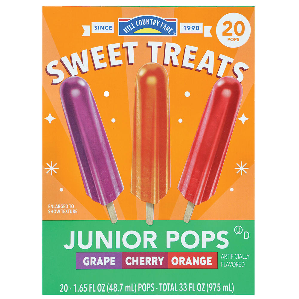 Hill Country Fare Sweet Treats Junior Pops, 20 ct
