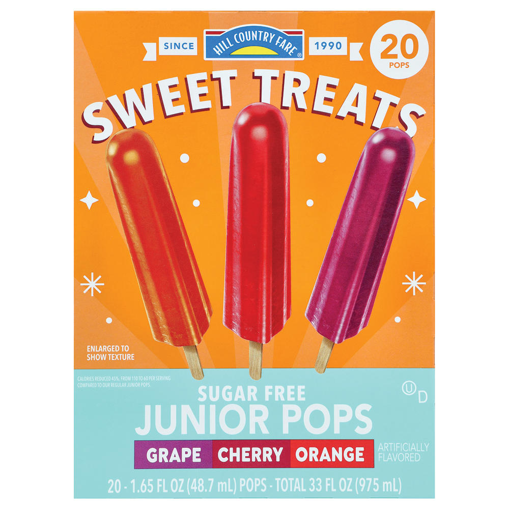 Hill Country Fare Sweet Treats Sugar Free Junior Pops Variety Pack, 20 ct
