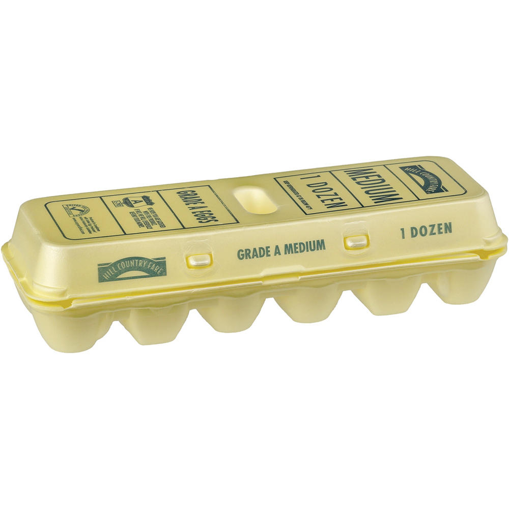 Hill Country Fare Grade A Medium White Eggs, 12 ct