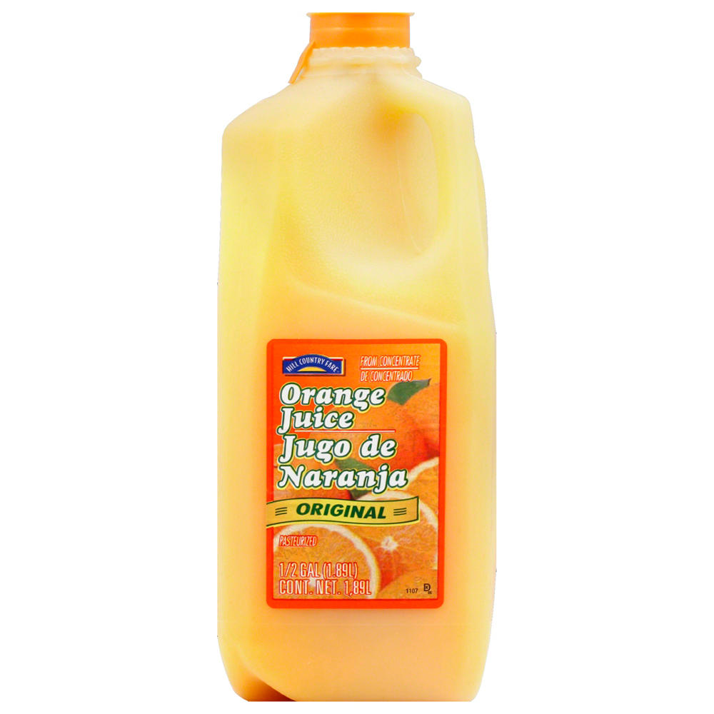 Hill Country Fare Orange Juice - Original, 1/2 gal