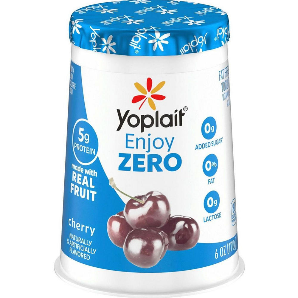 Yoplait Enjoy Zero Fat Free Yogurt - Cherry, 6 oz