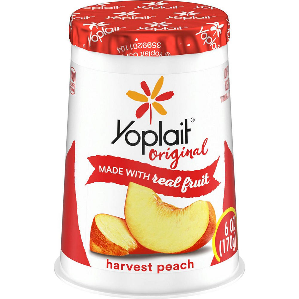 Yoplait Original Low-Fat Harvest Peach Yogurt, 6 oz