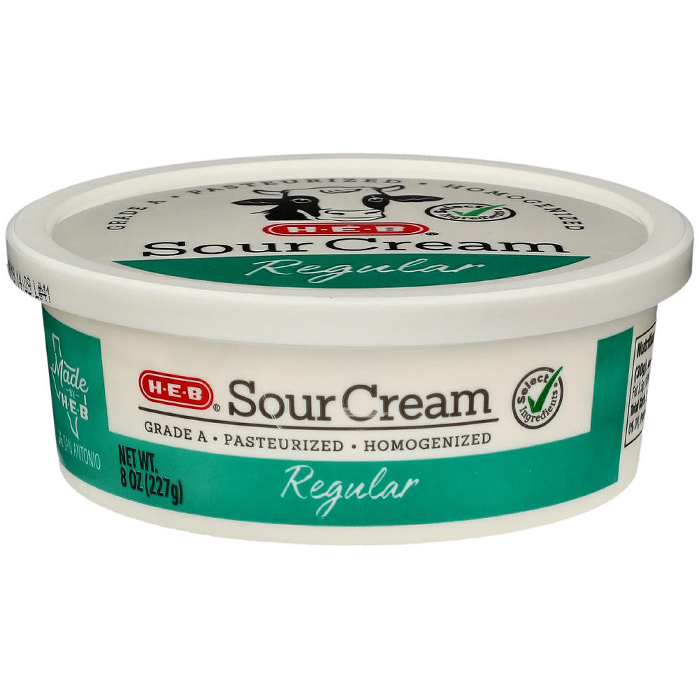 H-E-B Regular Sour Cream, 8 oz