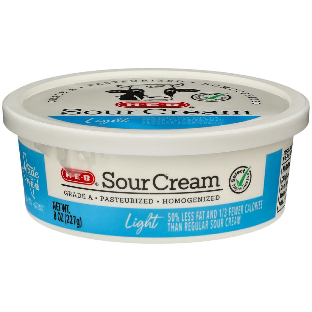 H-E-B Light Sour Cream, 8 oz