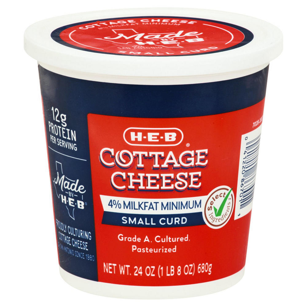 H-E-B Small Curd Cottage Cheese, 24 oz