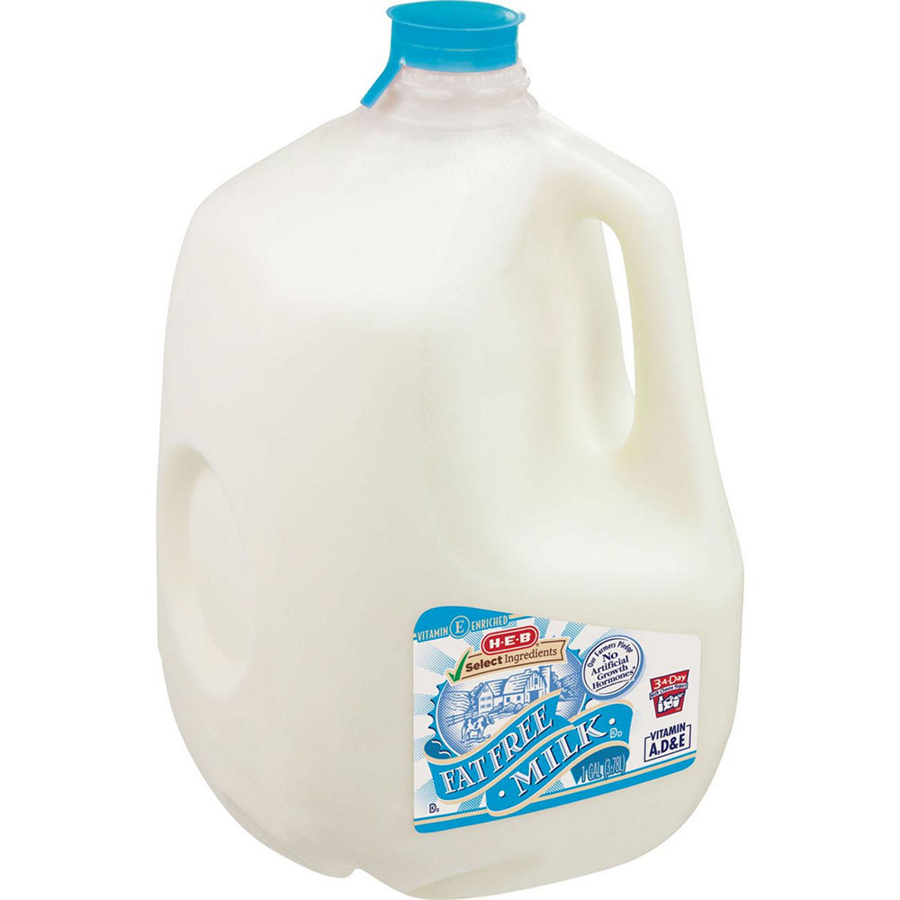 H-E-B Fat-Free Milk, 1 gal