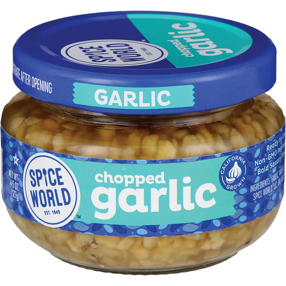 Spice World Chopped Garlic, 4.5 oz