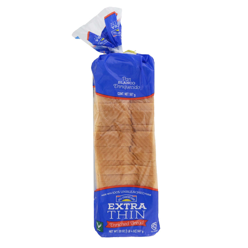 Hill Country Fare Extra Thin Enriched White Sliced Bread, 20 oz