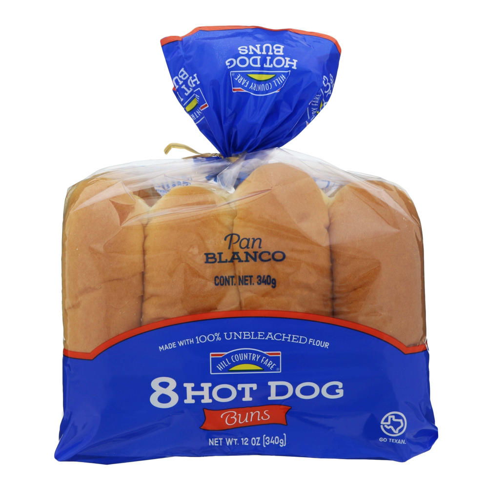 Hill Country Fare Hot Dog Buns, 8 ct