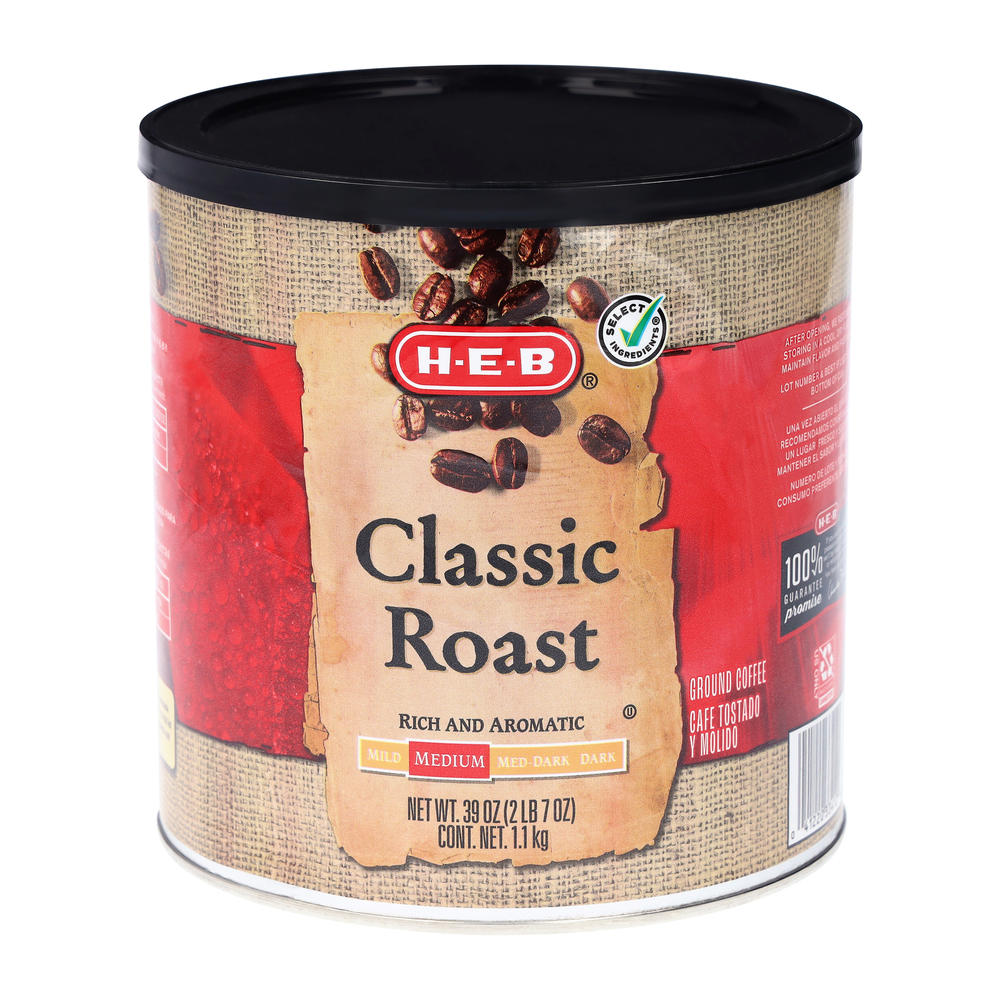H-E-B Classic Roast Medium Ground Coffee, 39 oz