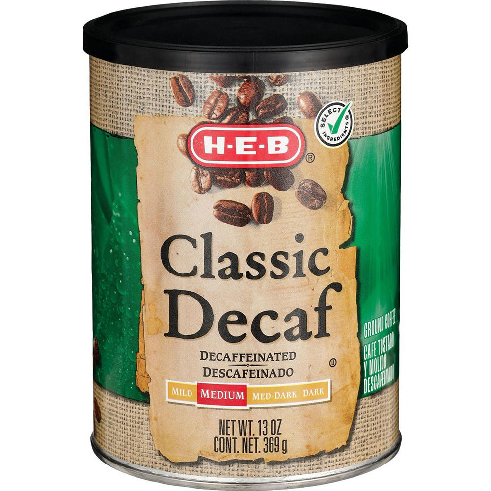 H-E-B Classic Decaf Medium Roast Ground Coffee, 13 oz