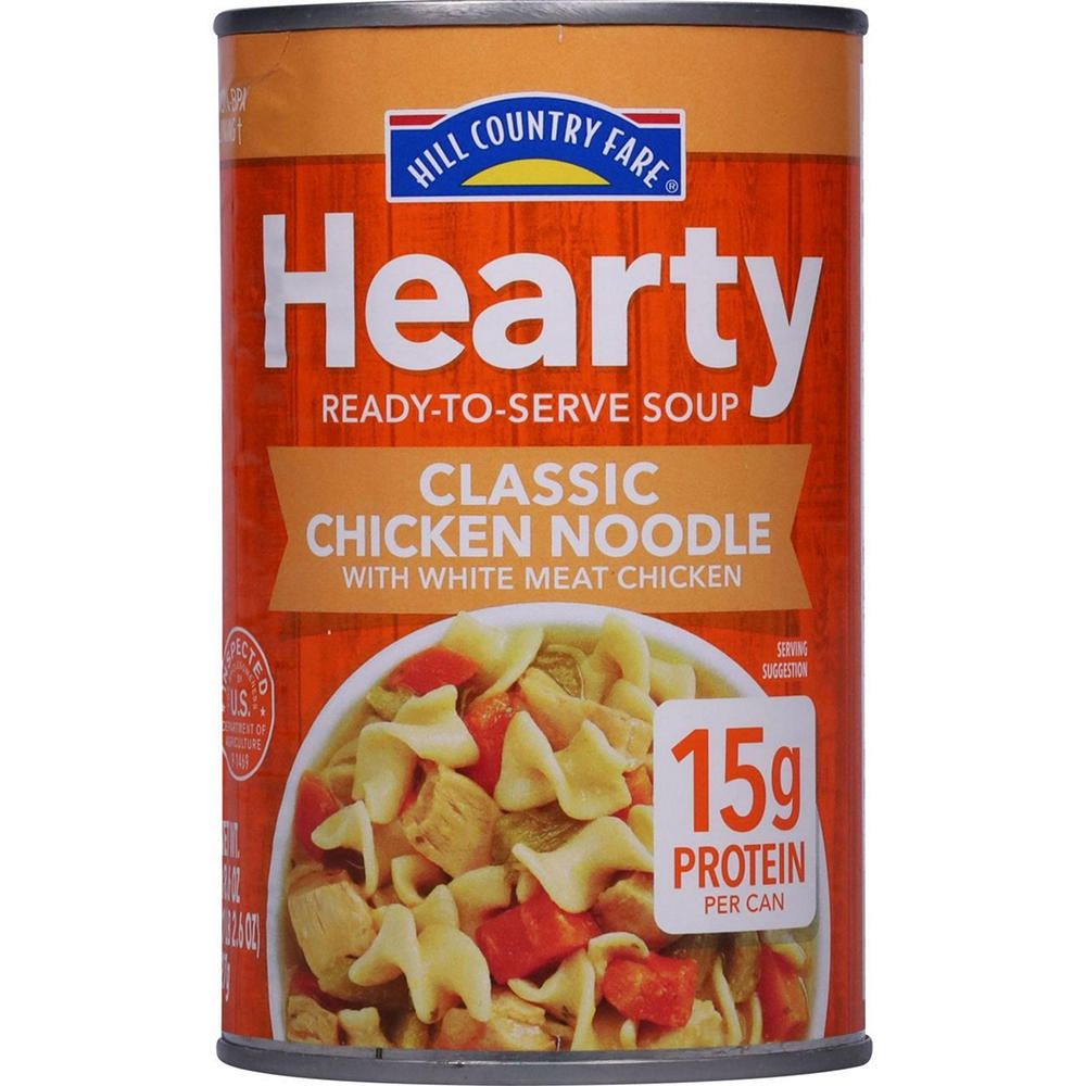 Hill Country Fare Hearty Classic Chicken Noodle Soup, 18.6 oz