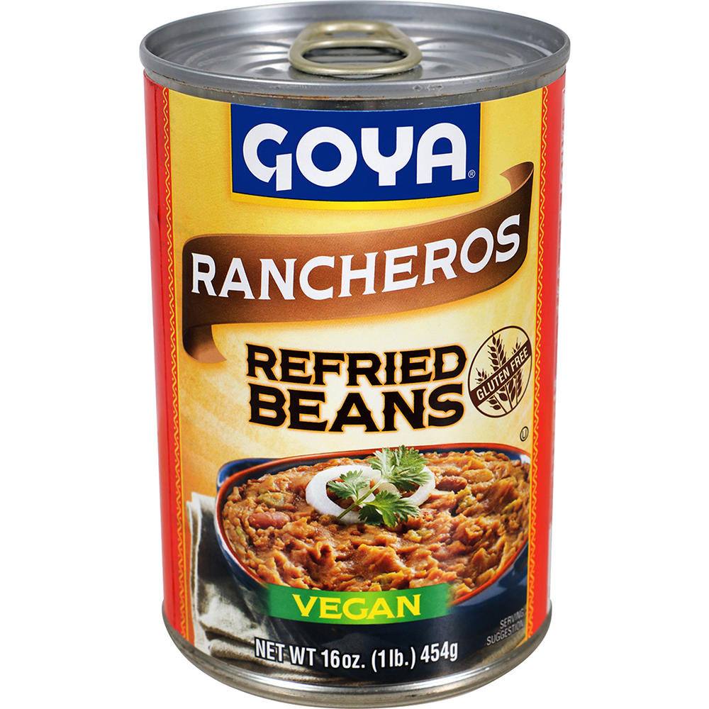 Goya Rancheros Vegan Refried Beans, 16 oz