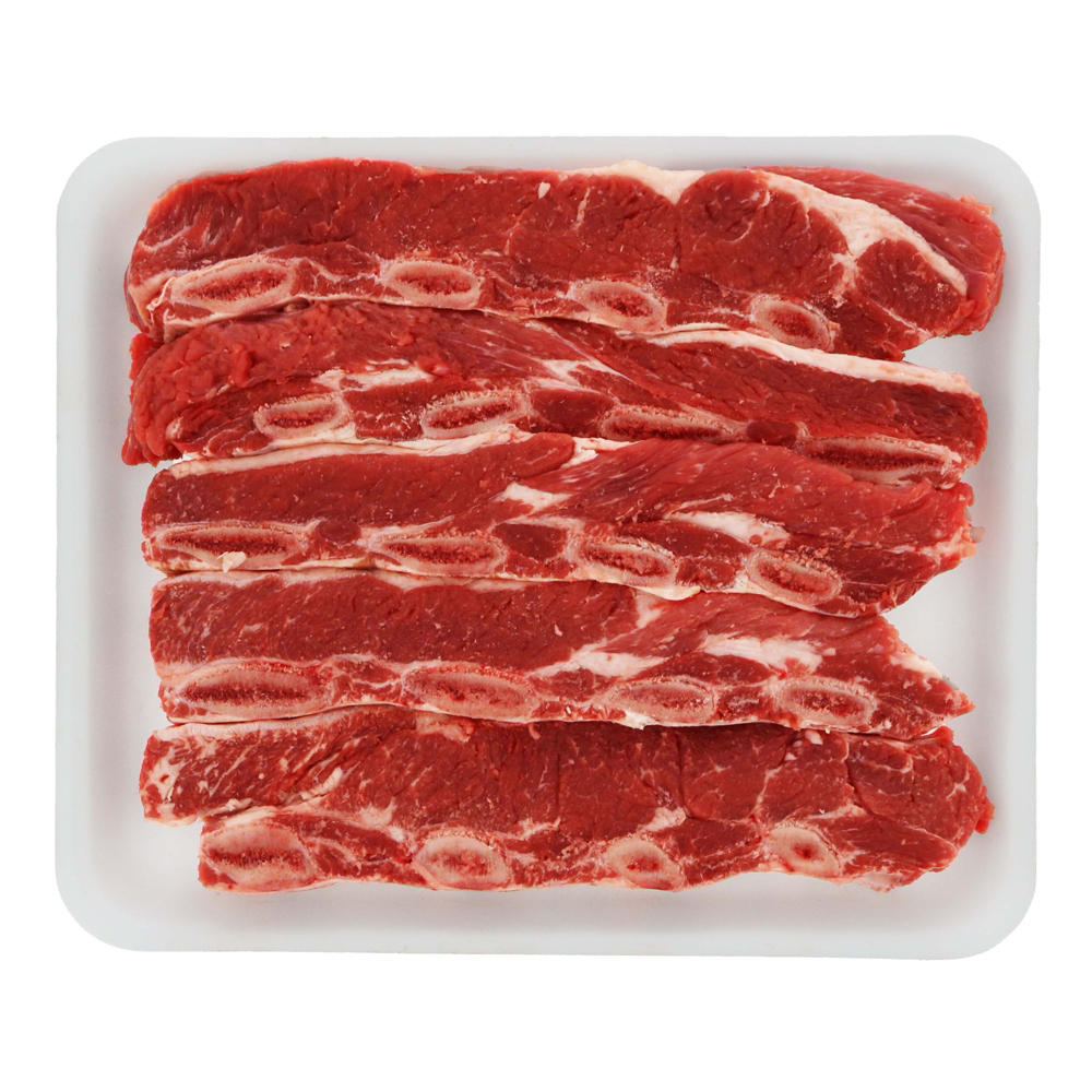 Fresh Beef Chuck Shoulder Flanken Style Ribs Bone-In Thick Value Pack, Avg. 2.36 lbs