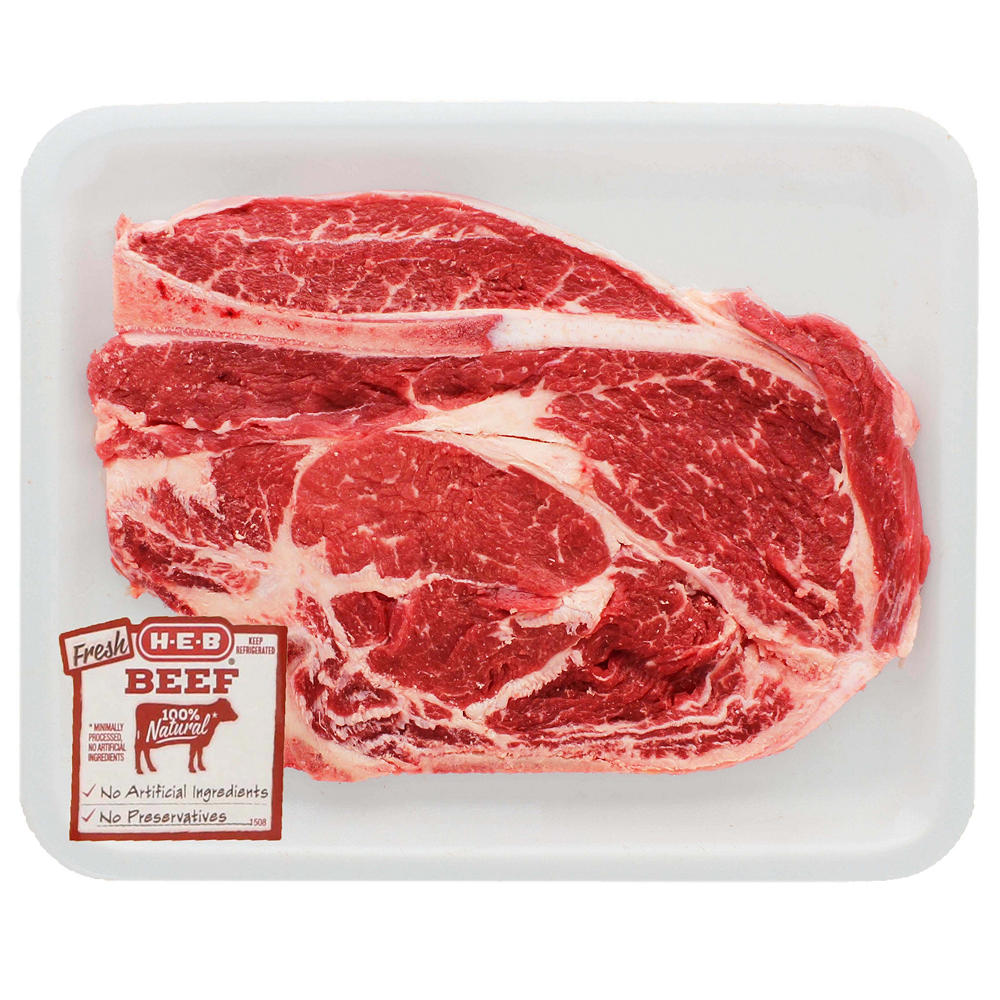H-E-B Beef Chuck Blade Steak Bone-In Thin, USDA Select, Avg. 1.5 lbs