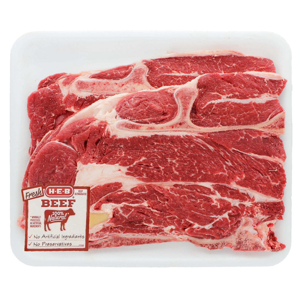 H-E-B Bone-In Beef Chuck Steaks - Value Pack - USDA Select, Avg. 2.0 lbs