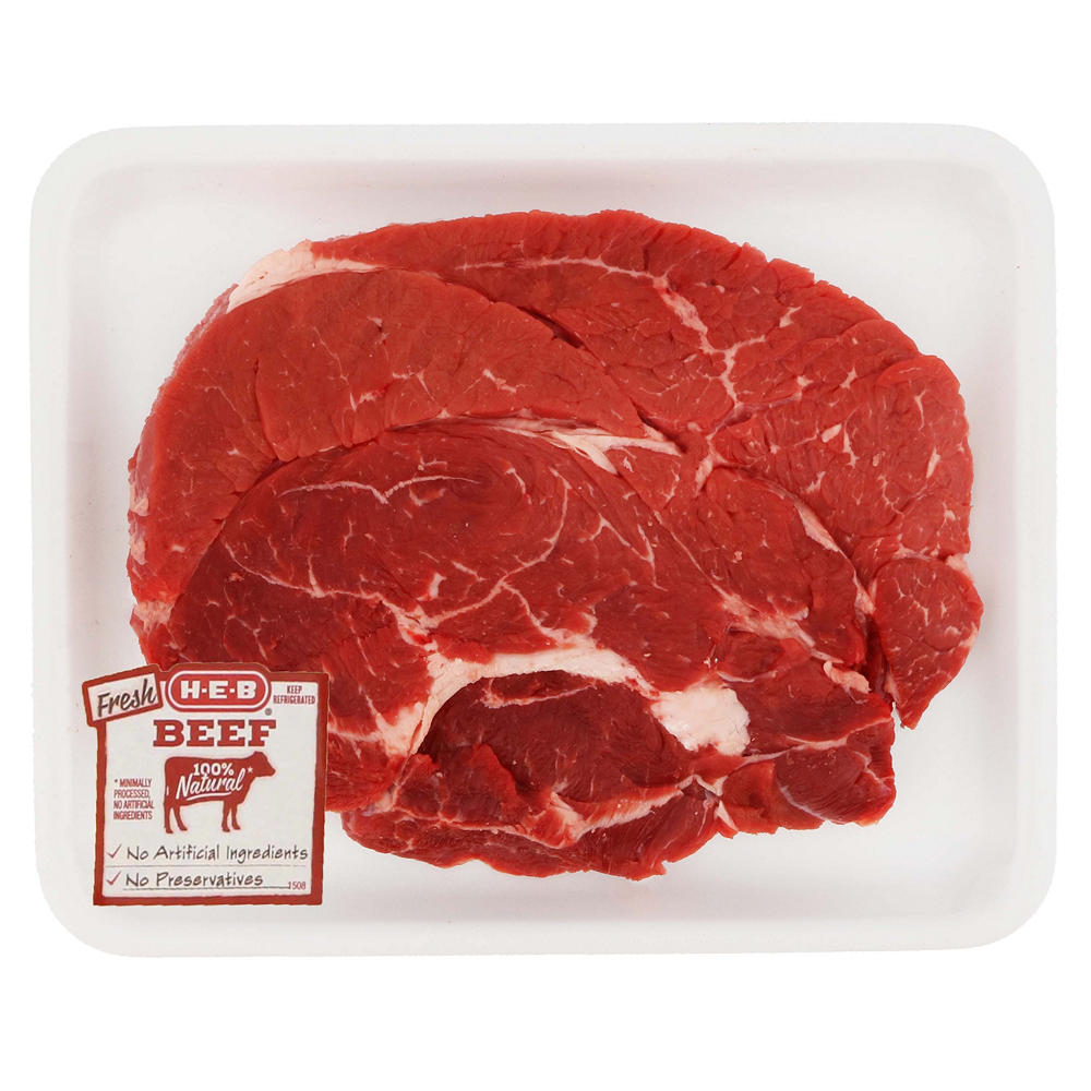 H-E-B Beef Boneless Chuck Steak, USDA Select, Avg. 0.94 lb