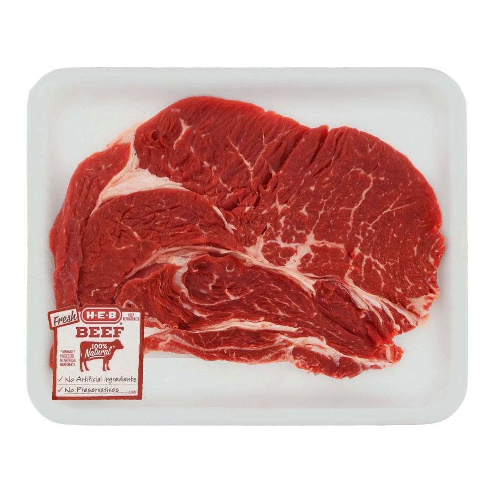 H-E-B Beef Chuck Steak Thin USDA Select, Avg. 1.26 lbs
