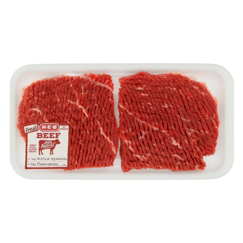 H-E-B Beef Shoulder Steak Tenderized, USDA Select, Avg. 0.87 lb