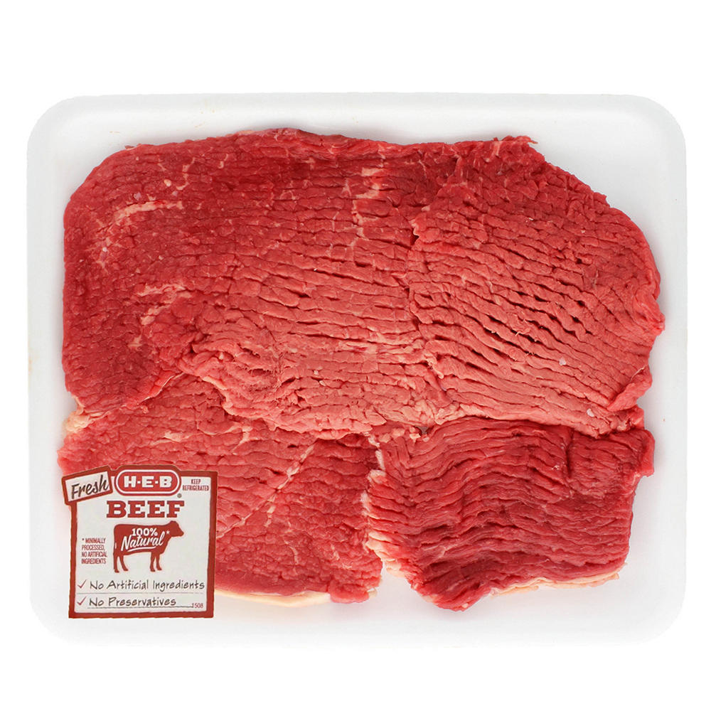 H-E-B Beef Round Steak Tenderized, USDA Select, Avg. 1.25 lbs