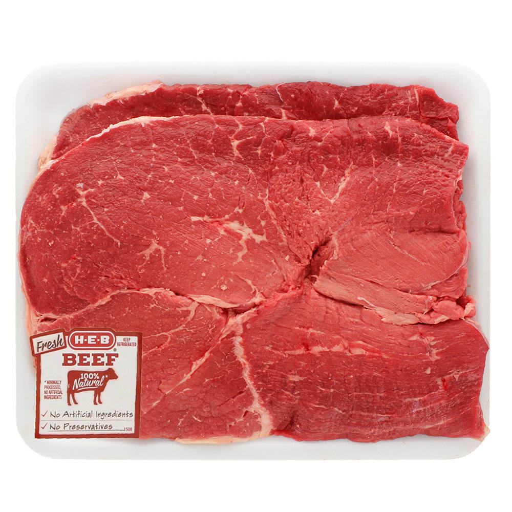 H-E-B Beef Round Steak Value Pack, USDA Select , Avg. 1.75 lbs