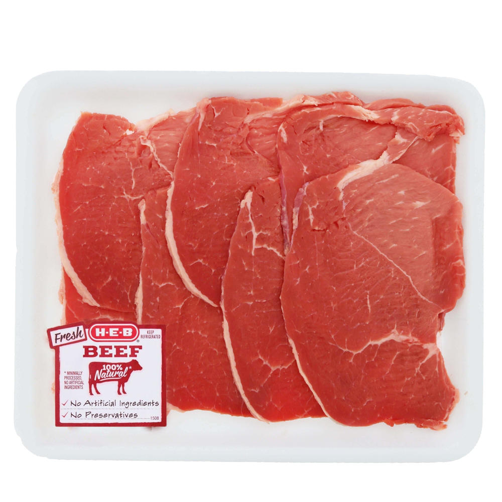 H-E-B Thin Cut Sirloin Tip Steaks - Value Pack, Avg. 1.5 lbs