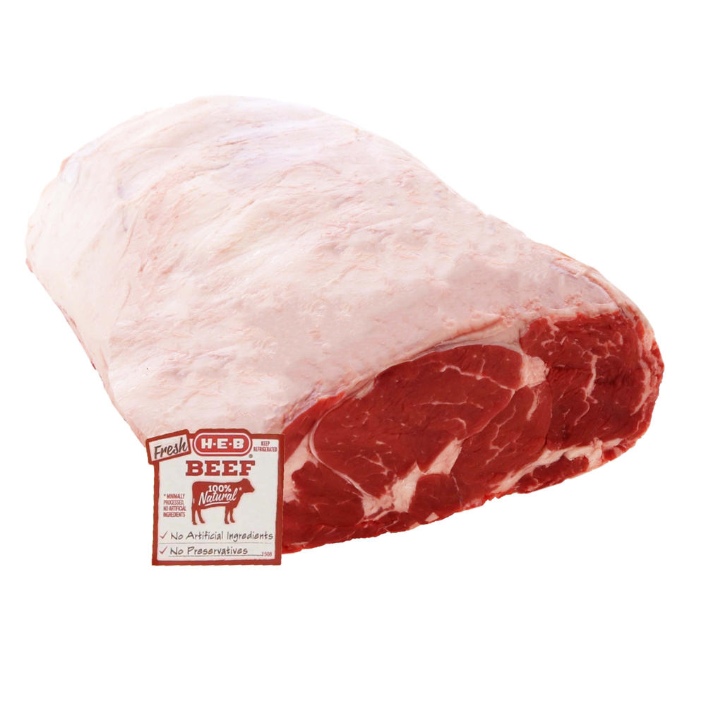 H-E-B Beef Ribeye Roast Boneless Whole, 7 Ribs, USDA Select, Avg. 15.0 lbs