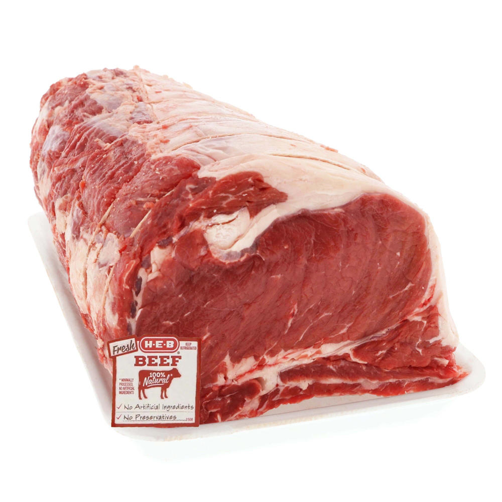 H-E-B Beef Bone-In Ribeye Roast, Whole 7-Rib, USDA Select, Avg. 18.0 lbs