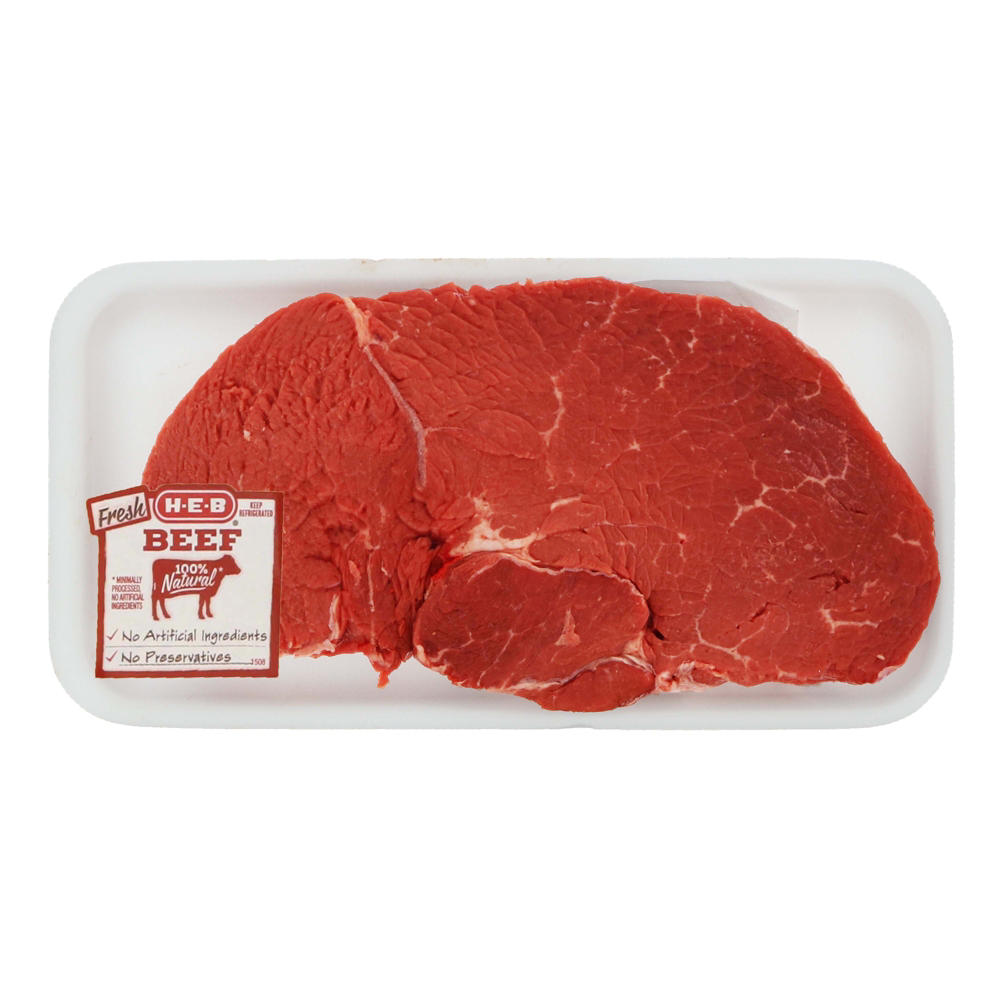 H-E-B Beef Top Boneless Center Cut Sirloin Steak Thick, USDA Select, Avg. 1.42 lbs