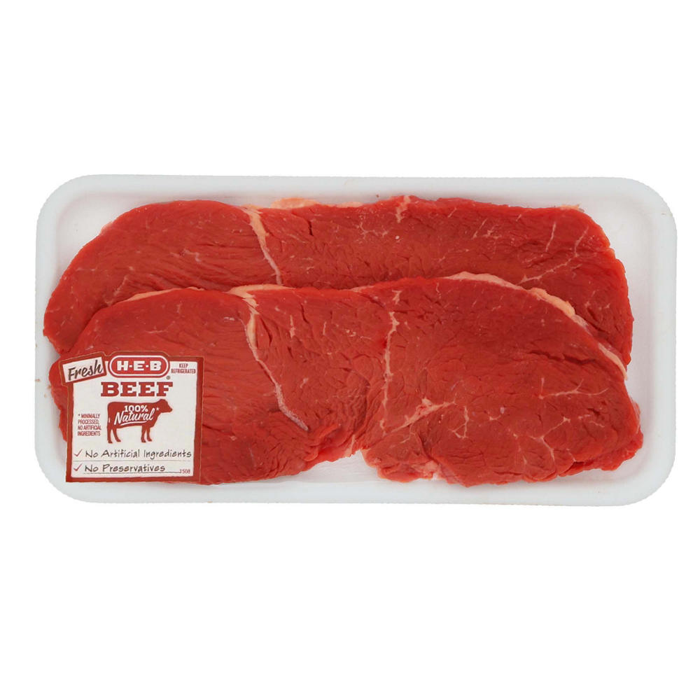H-E-B Beef Top Center Cut Sirloin Steak Thin, USDA Select, Avg. 0.89 lb