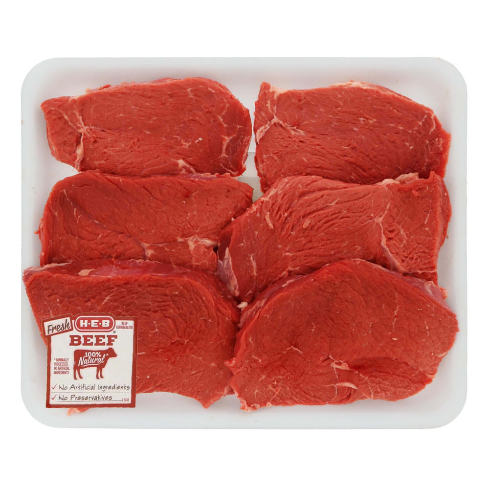 H-E-B Beef Center Cut Sirloin Portioned Value Pack, USDA Select , Avg. 2.5 lbs