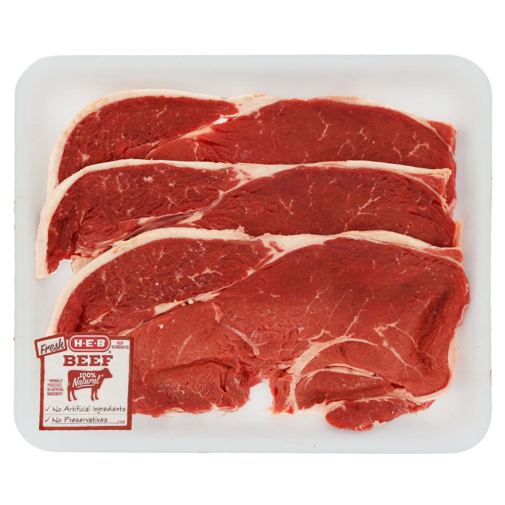 H-E-B Beef Top Sirloin Steak Thin Value Pack, USDA Select , Avg. 1.5 lbs
