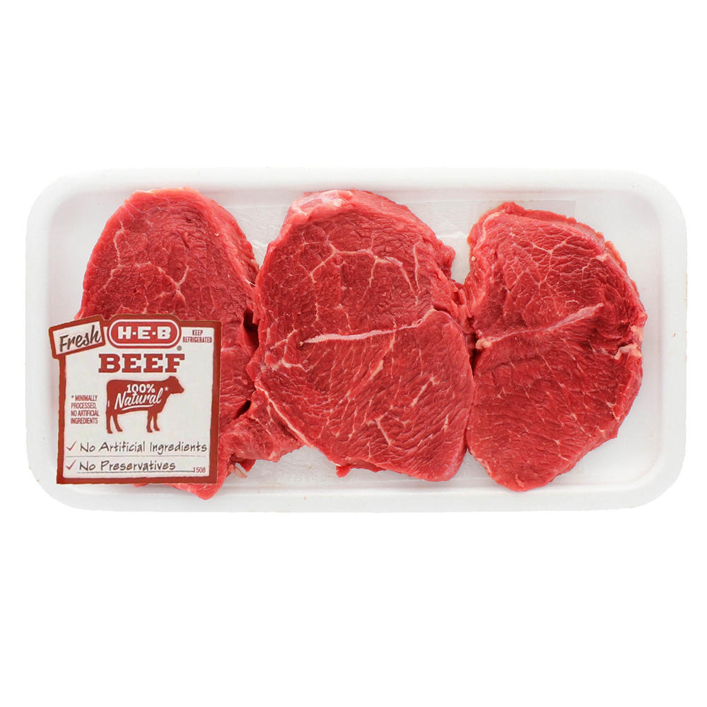 H-E-B Beef Mock Tender Steak, USDA Select, Avg. 1.0 lb