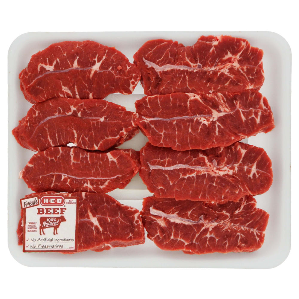 H-E-B Beef Top Blade Steak Boneless Value Pack, USDA Select , Avg. 2.0 lbs