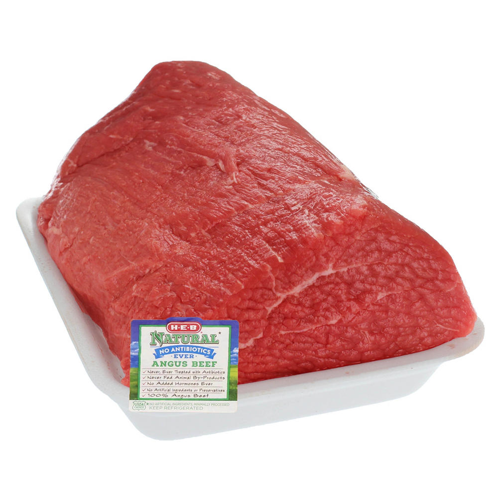 H-E-B Natural Beef Eye of Round Roast, USDA Choice, Avg. 4.21 lbs