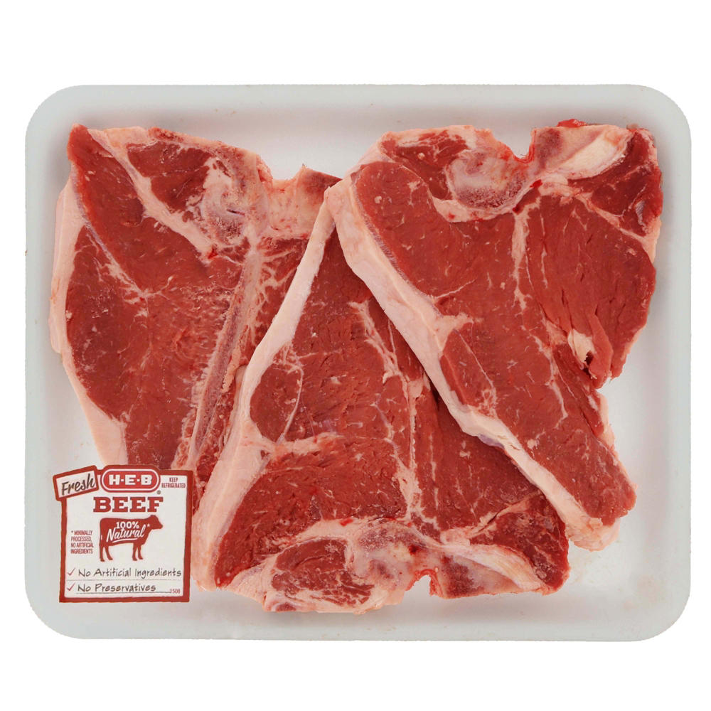 H-E-B Beef Porterhouse Steak Value Pack, USDA Select , Avg. 2.25 lbs