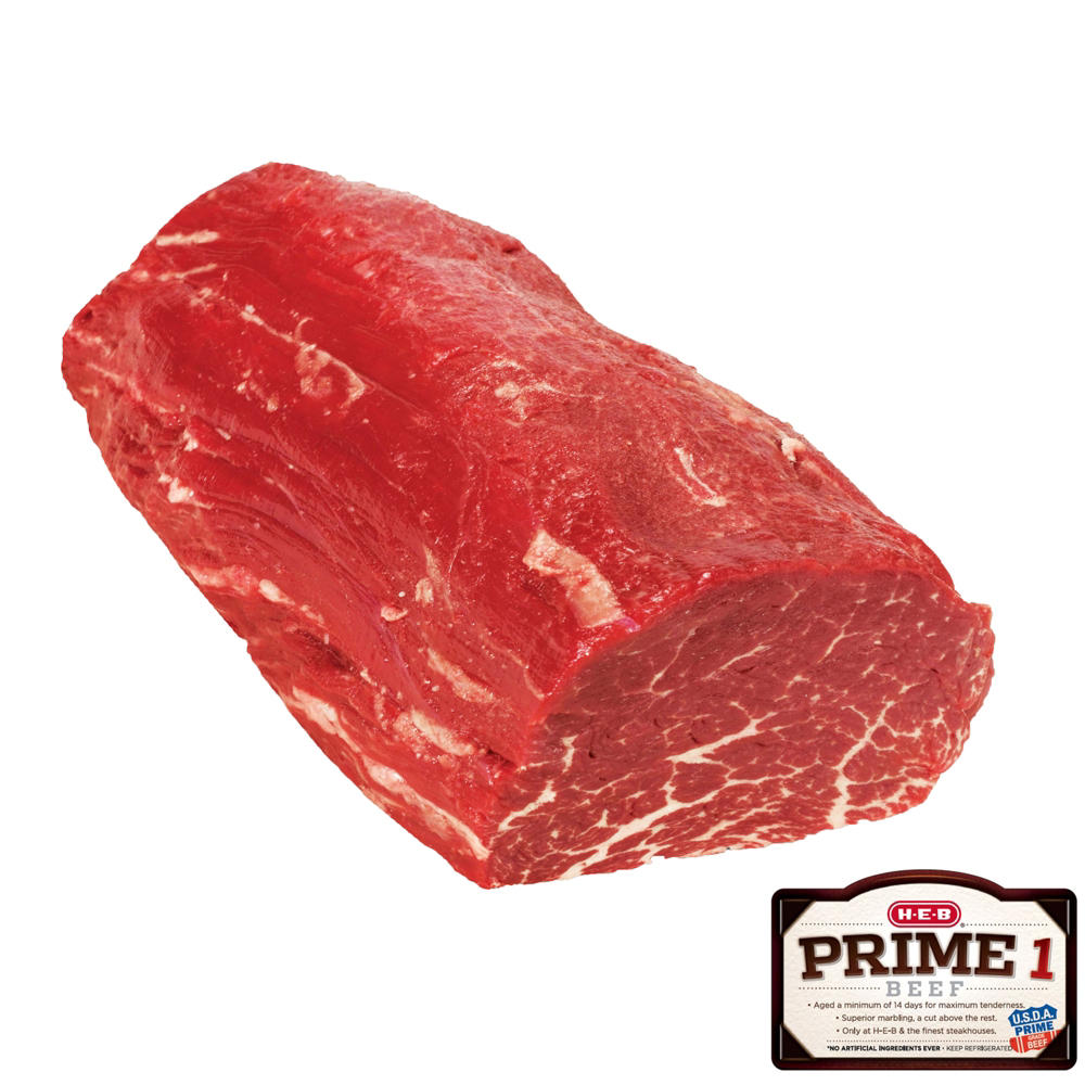 H-E-B Prime 1 Beef Boneless Trimmed Chateaubriand Tenderloin Roast, Avg. 4.0 lbs