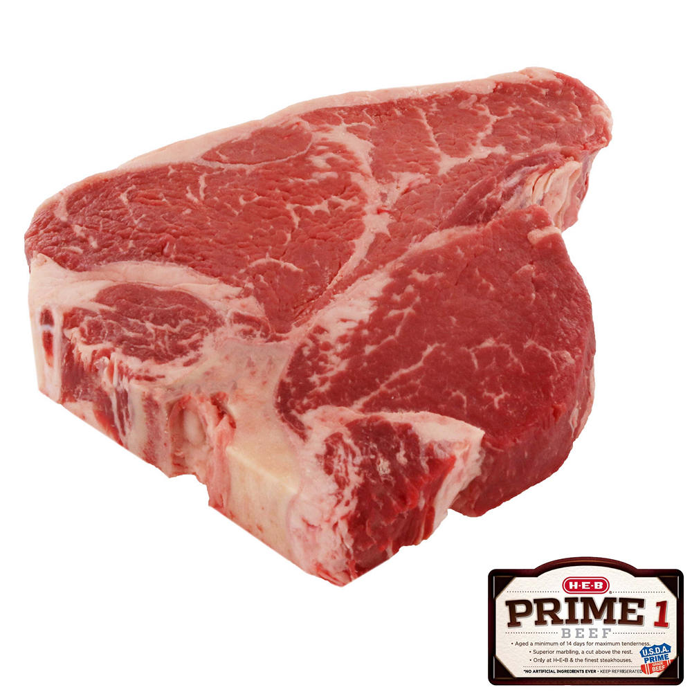 H-E-B Prime 1 Beef Porterhouse Steak, Avg. 1.55 lbs