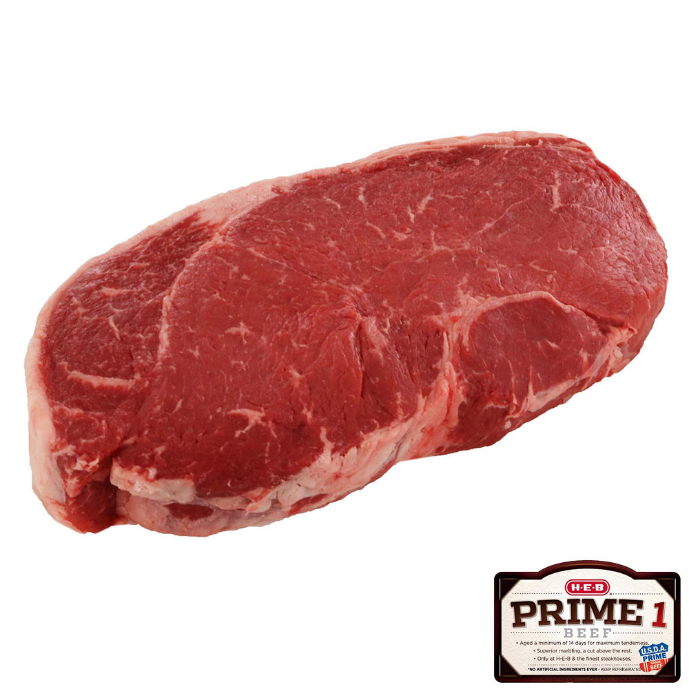 H-E-B Prime 1 Beef Boneless Top Sirloin Steak, Avg. 1.75 lbs
