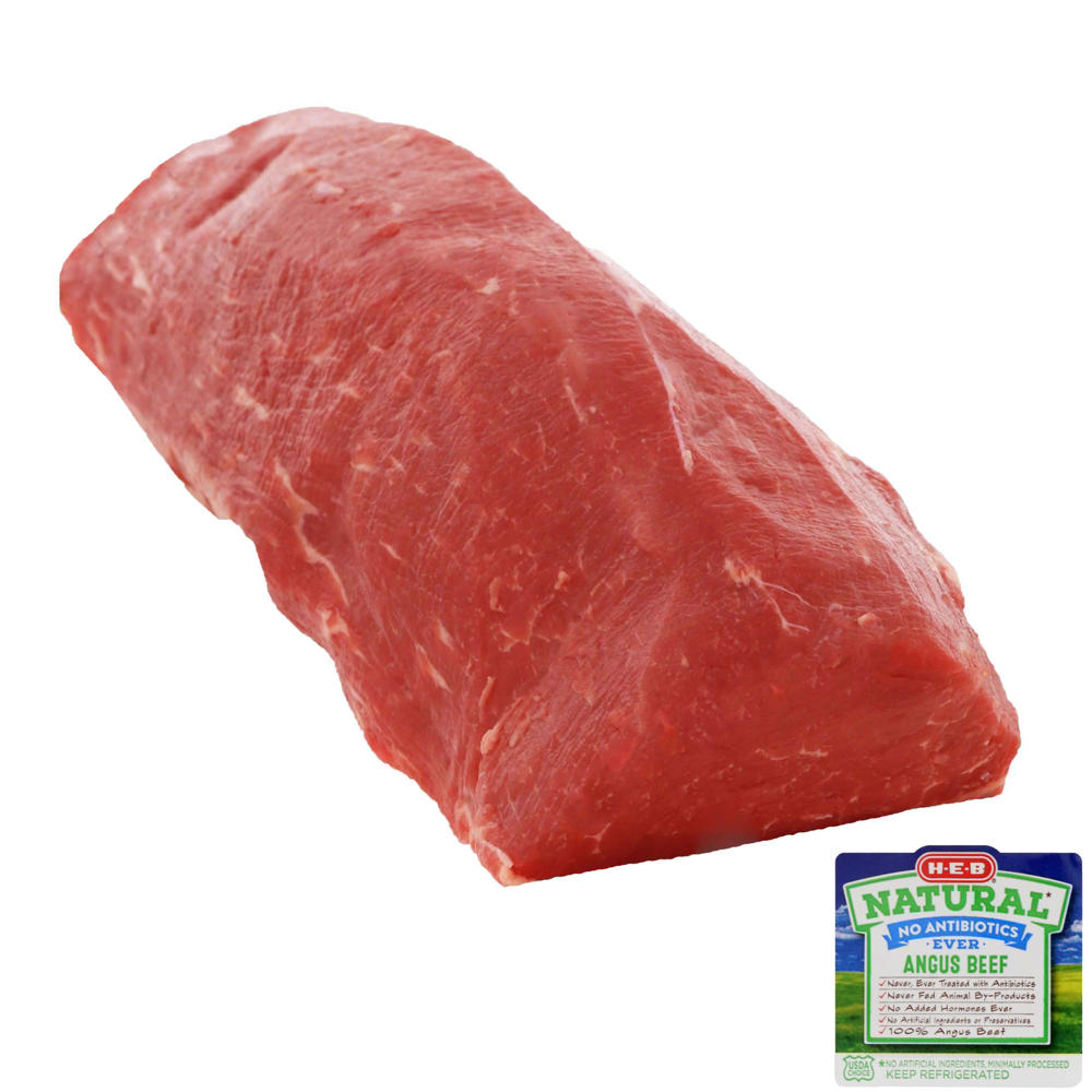 H-E-B Natural Angus Beef Boneless Tenderloin Roast, Avg. 4.5 lbs