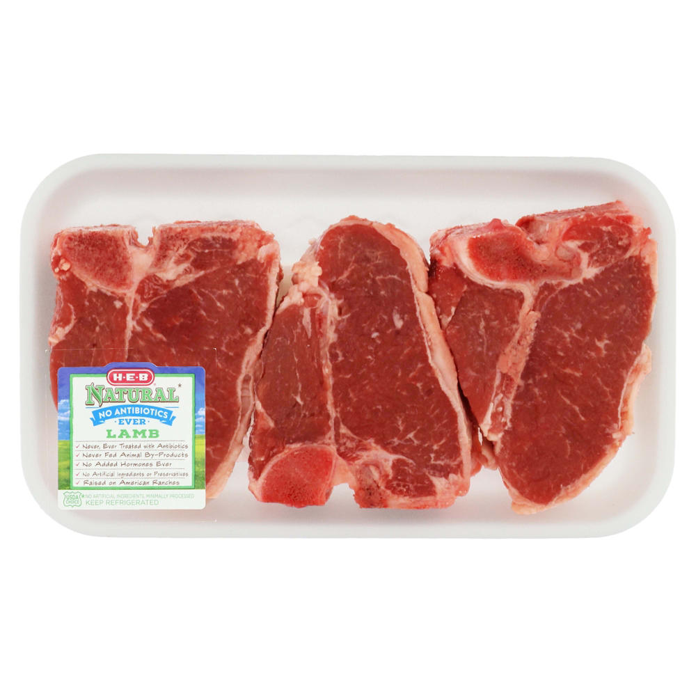 H-E-B Natural Bone-In Lamb Loin Chops, Avg. 0.9 lb