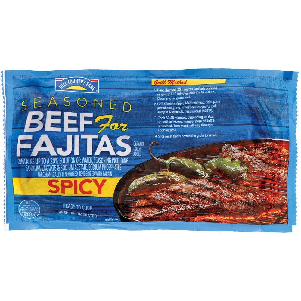 Hill Country Fare Seasoned Spicy Beef for Fajitas, Avg. 2.2 lbs