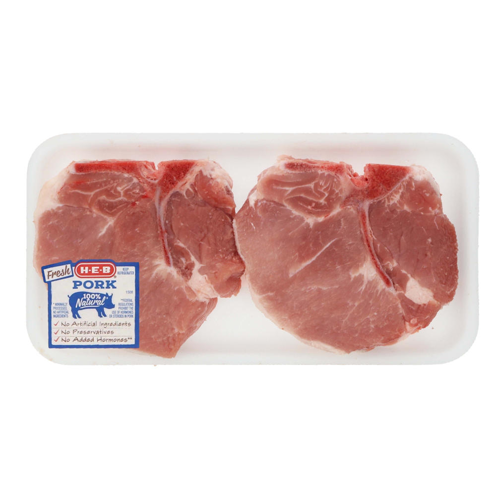 H-E-B Pork Center Loin Chops Bone-In Extra Thick, Avg. 1.75 lbs