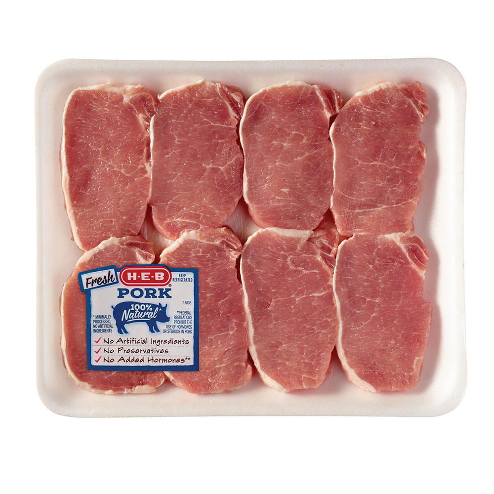 H-E-B Boneless Center Loin Pork Chops - Value Pack, Avg. 1.64 lbs