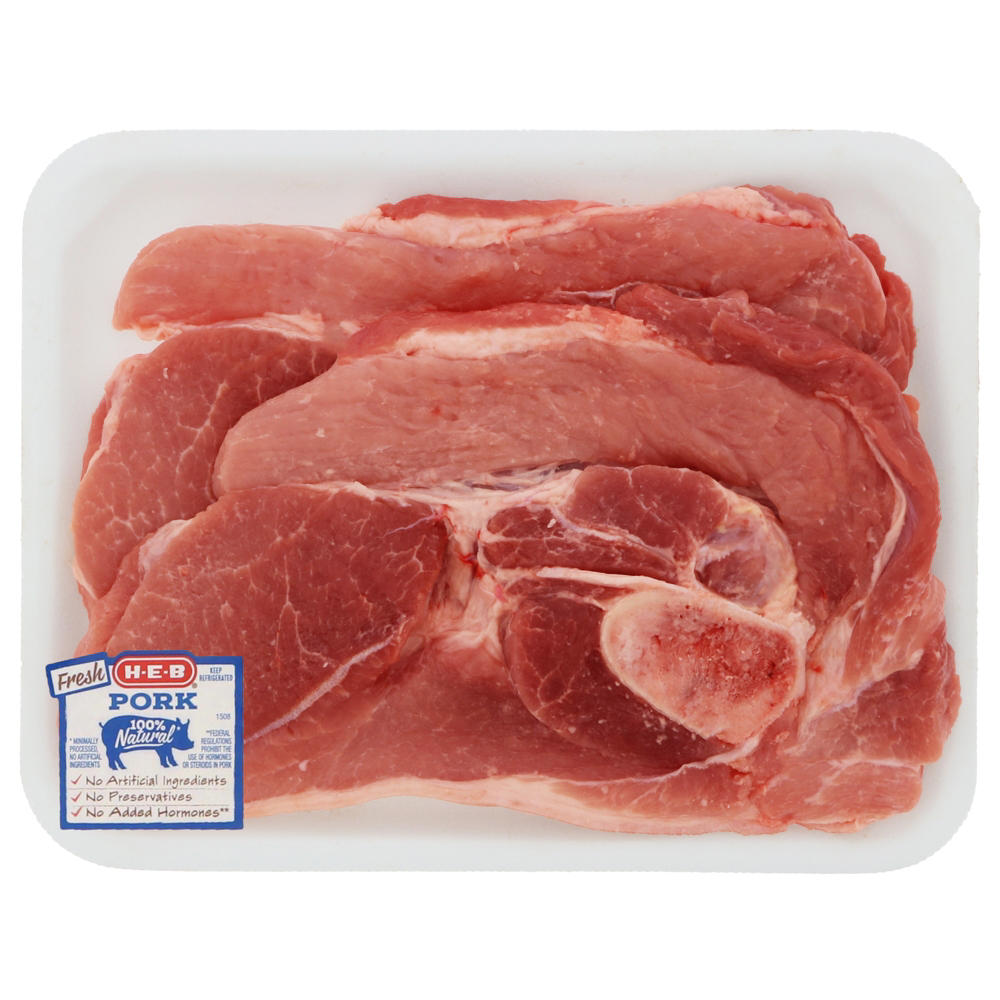H-E-B Bone-in Pork Steaks, Avg. 14.25 lbs