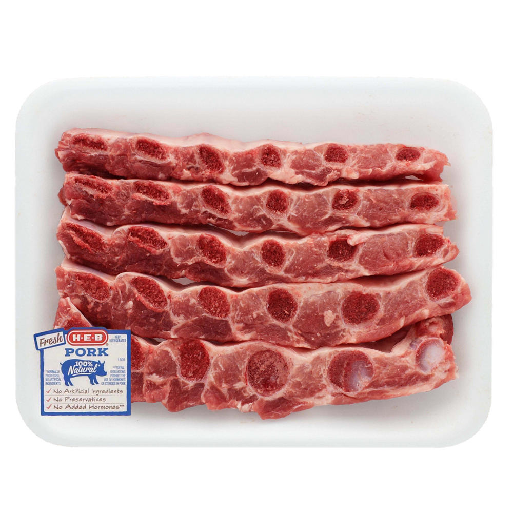 H-E-B Cross-Cut Pork Spareribs, Avg. 1.66 lbs