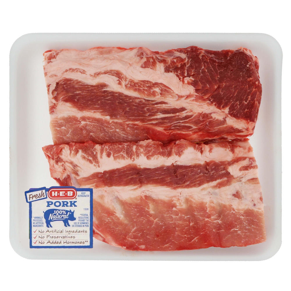H-E-B Pork Baby Back Ribs - Value Pack, Avg. 2.75 lbs